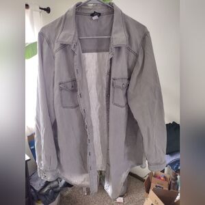 Torrid Gray Lightweight Shirt Jacket